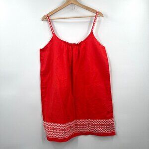 LEMLEM Zina cotton mini dress red orange sustainable cotton responsible XS S